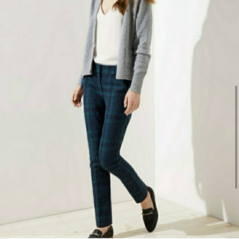 LOFT Plaid Marisa Pant - Picture 14 of 15